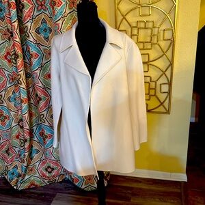 COPY - Theory “Clairene” luxe ivory ladies large wool & cashmere blend coat